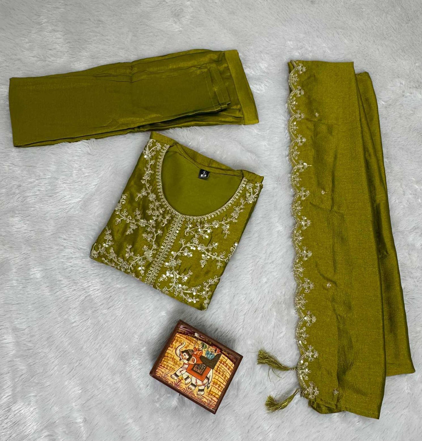 Vichitra Silk Party Wear Kurti