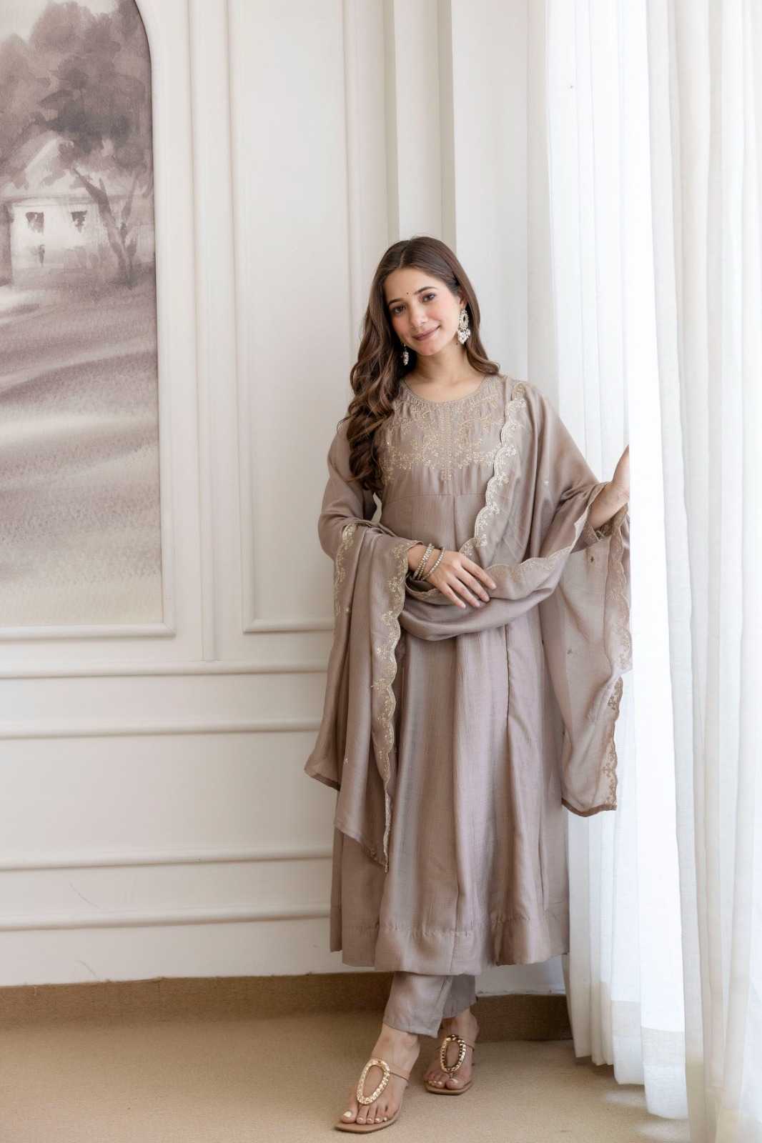Vichitra Silk Party Wear Kurti