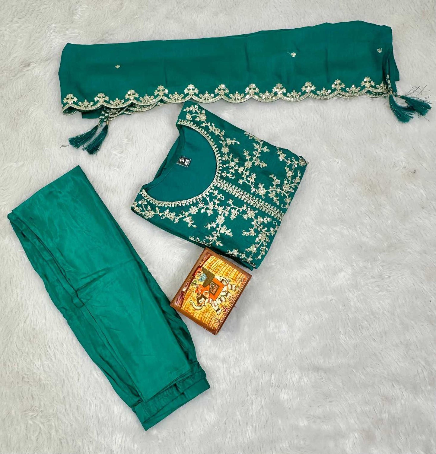 Vichitra Silk Party Wear Kurti