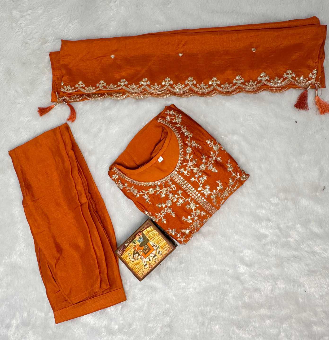 Vichitra Silk Party Wear Kurti
