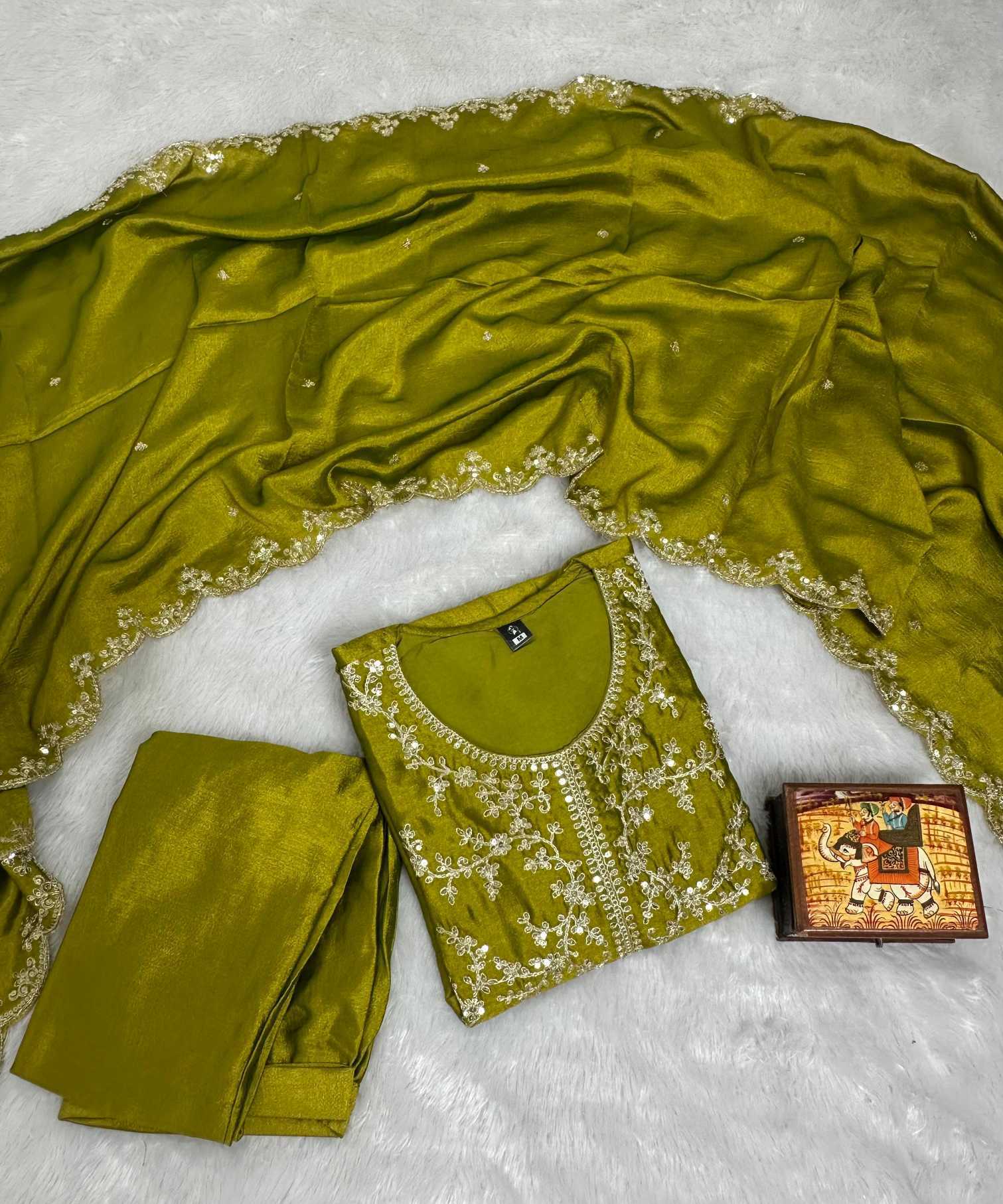 Vichitra Silk Party Wear Kurti