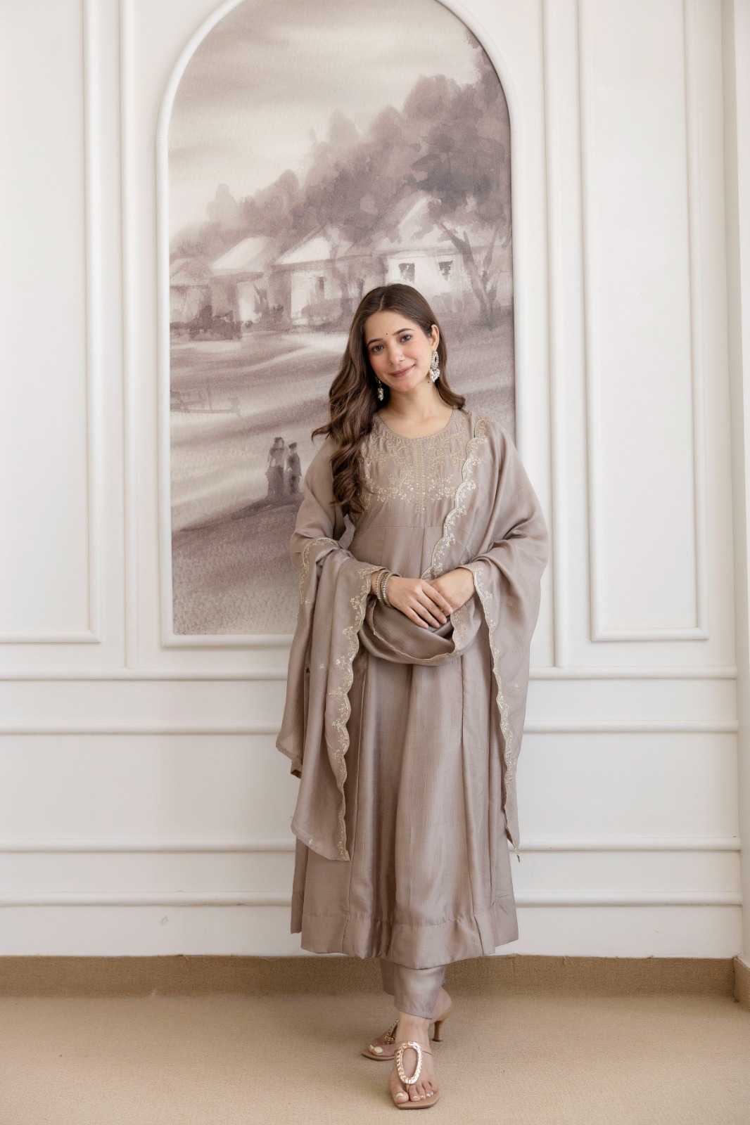 Vichitra Silk Party Wear Kurti