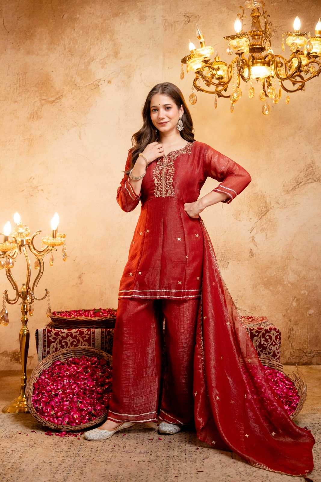 Crunchi Ladies Suit in Pink