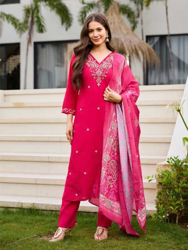 Bits Heavy Roman Silk Designer Kurti