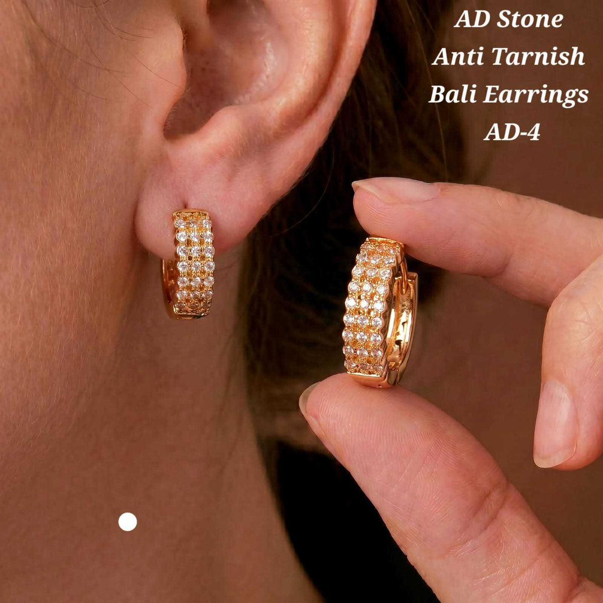 Brass Stud Earrings