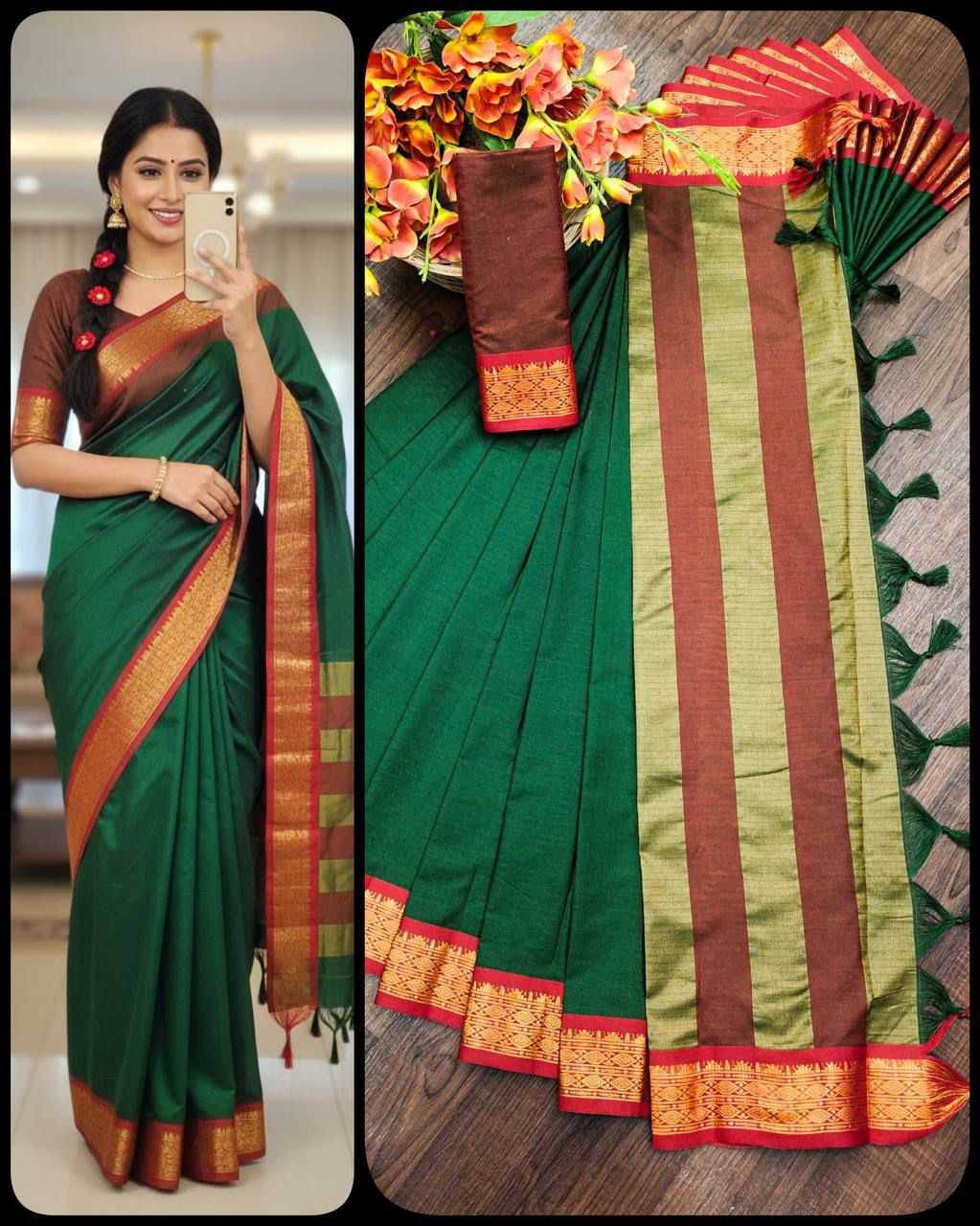 Kota-doriya Kota Silk Traditional Saree