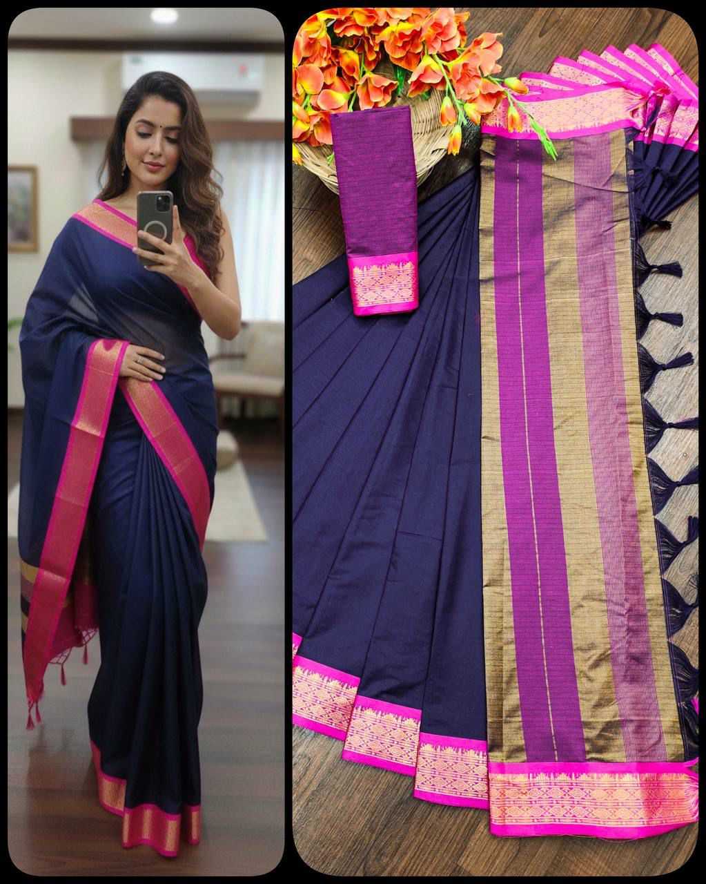 Kota-doriya Kota Silk Traditional Saree