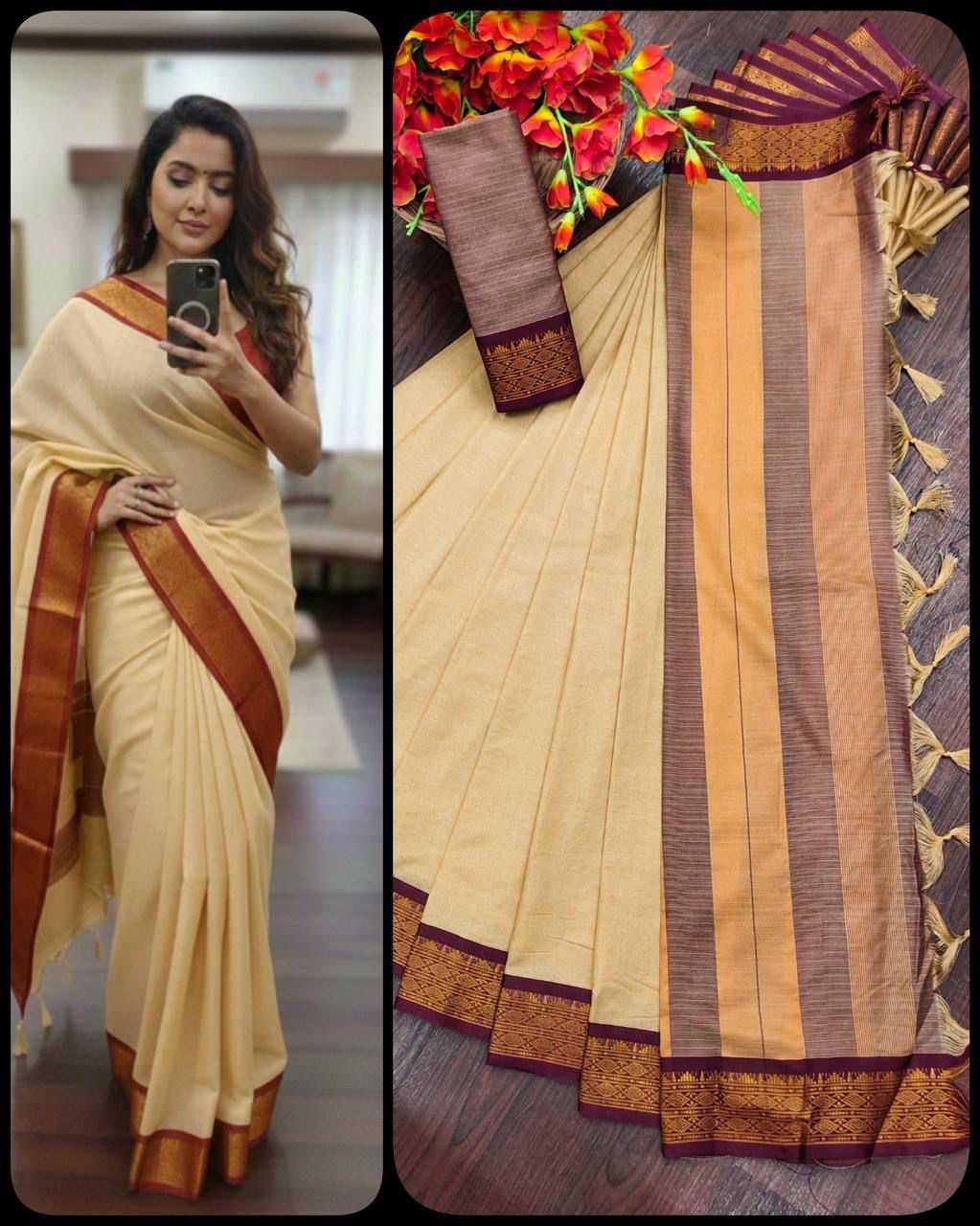 Kota-doriya Kota Silk Traditional Saree