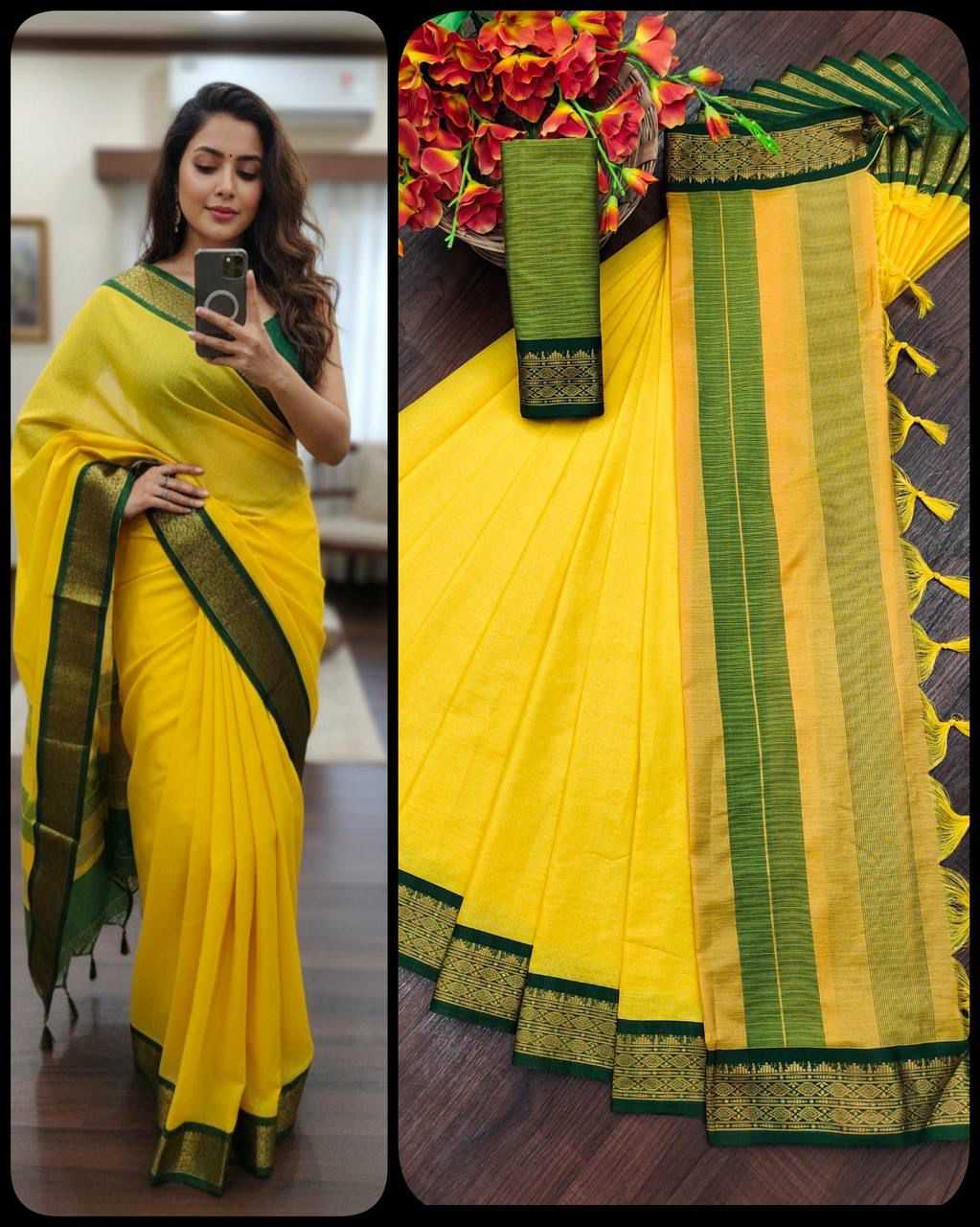 Kota-doriya Kota Silk Traditional Saree