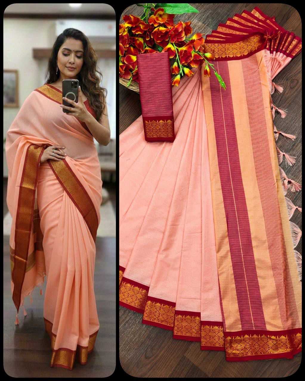 Kota-doriya Kota Silk Traditional Saree