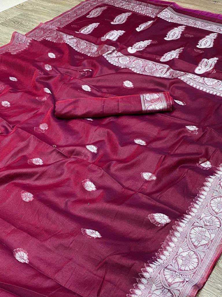 Nikhila Linen Designer Saree