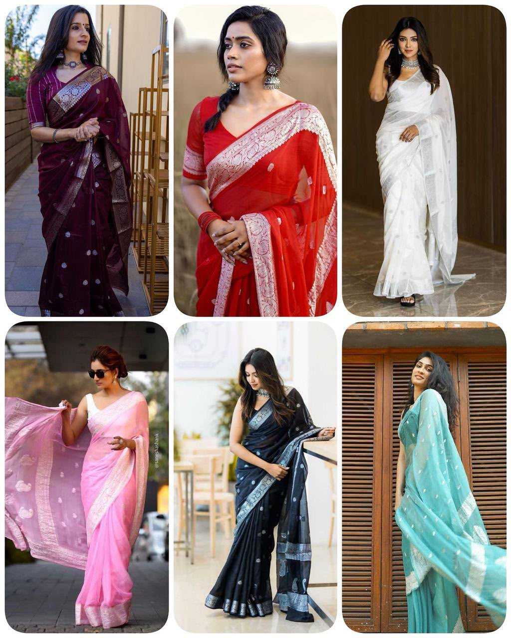 Nikhila Linen Designer Saree
