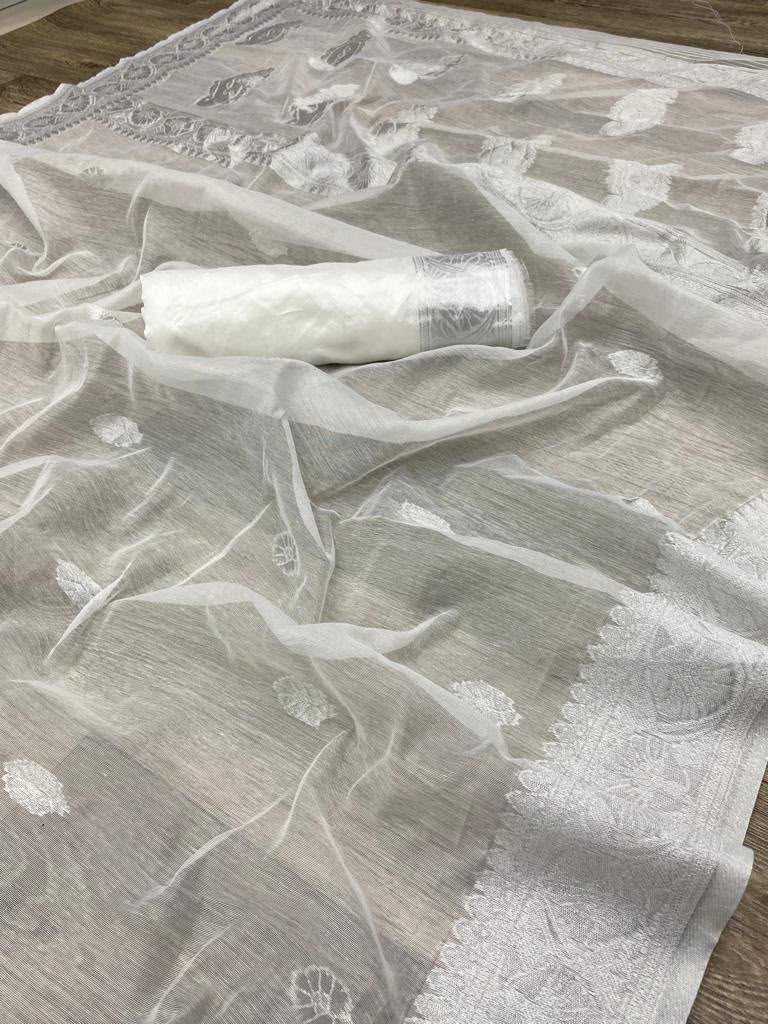 Nikhila Linen Designer Saree
