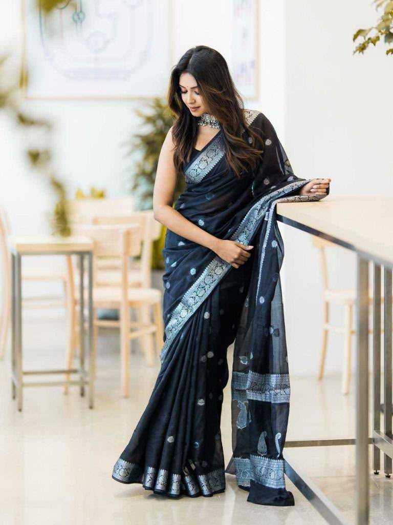 Nikhila Linen Designer Saree