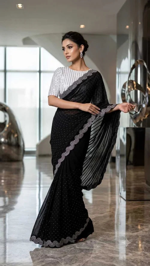 Chhavi Faux Georgette Designer Saree