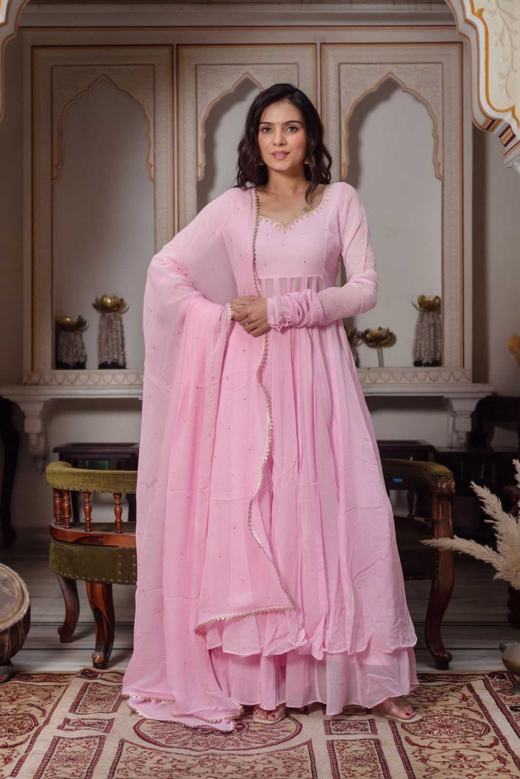 Faux Georgette Suit