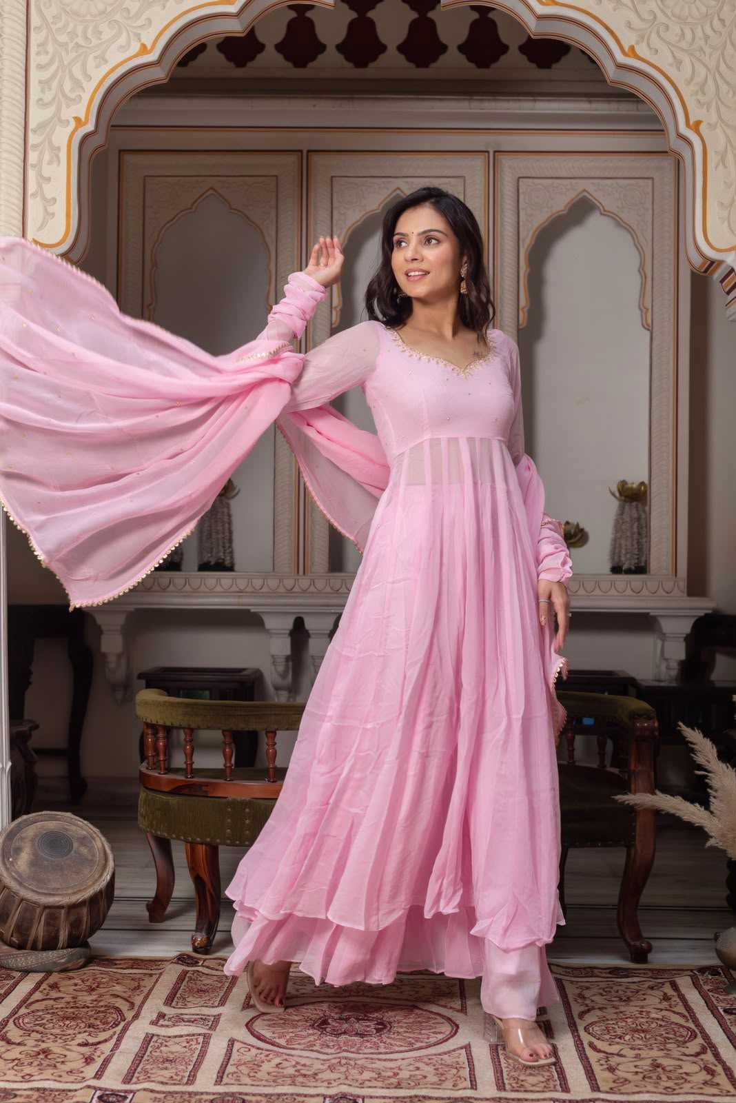 Faux Georgette Suit