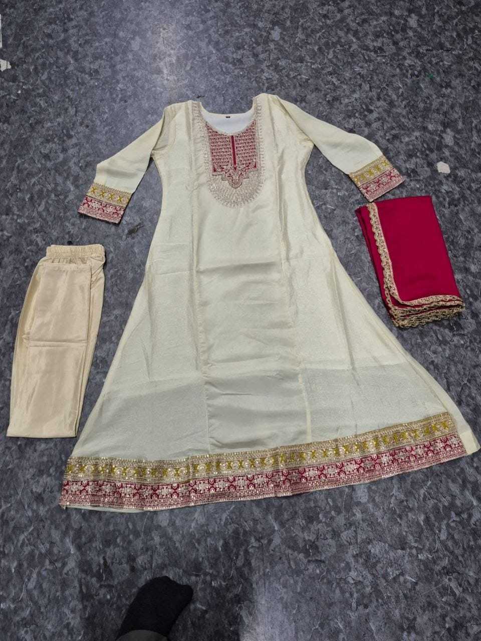 Vichitra Silk Designer Kurti