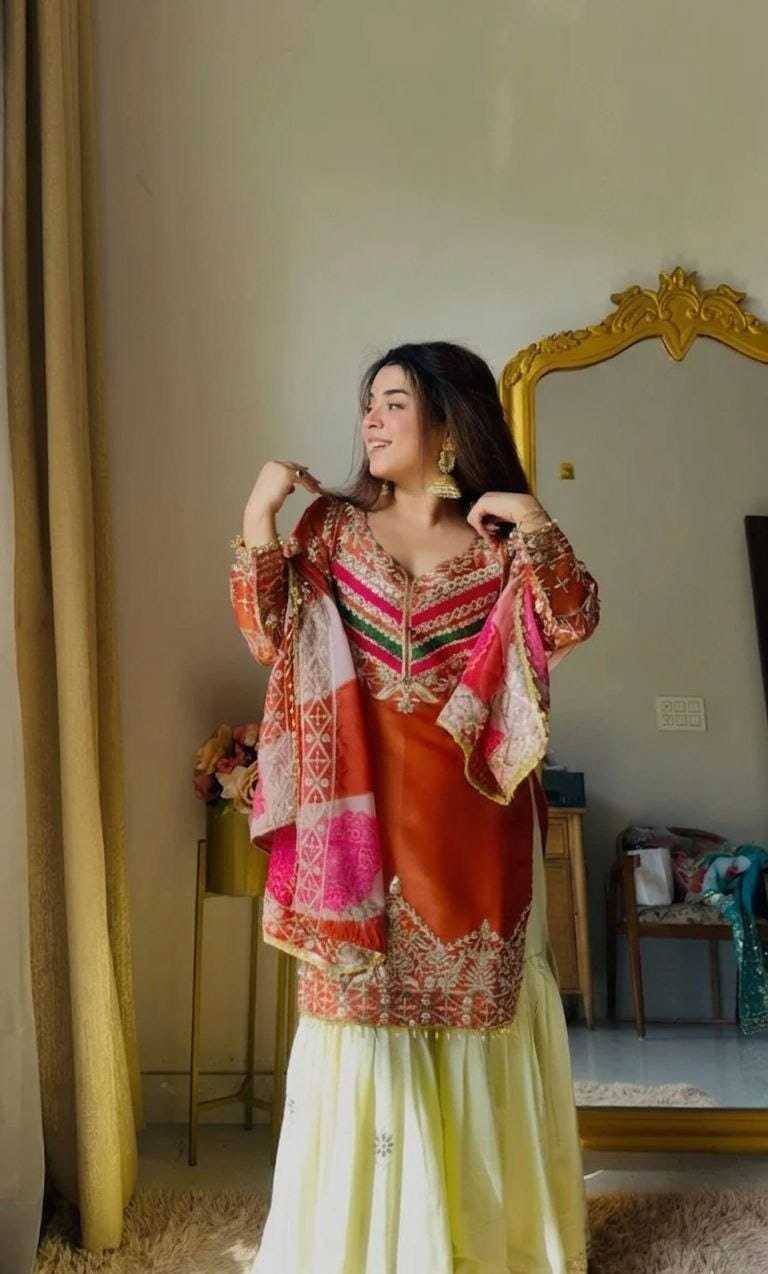 Satin Silk Designer Kurti
