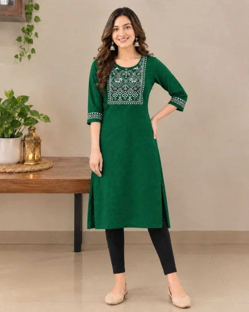 Reyon Cotton Party Wear Kurti