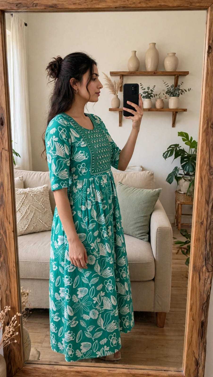 Rayon Printed Gown