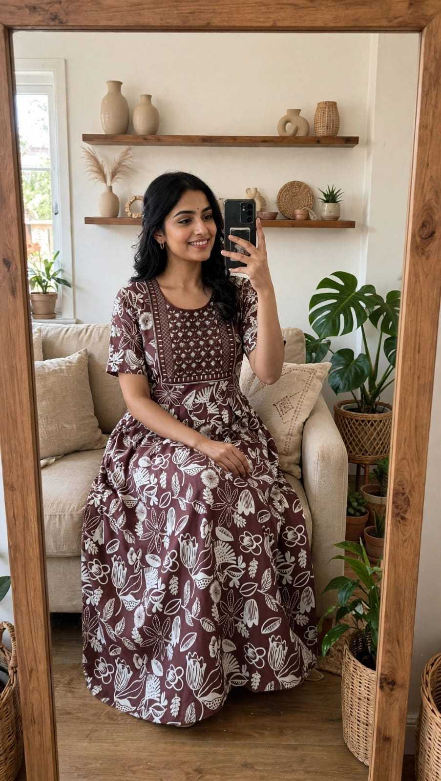 Rayon Printed Gown