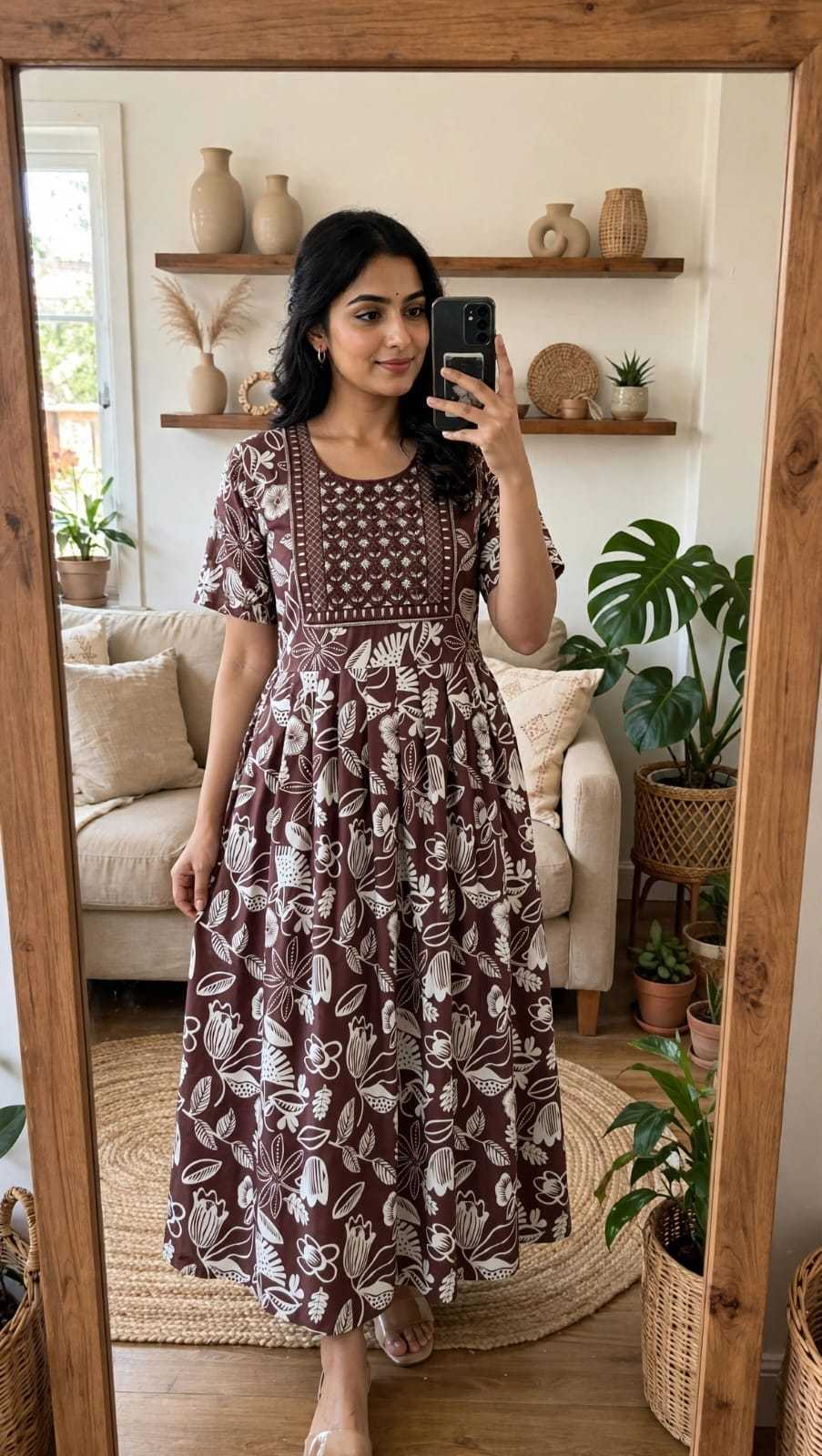 Rayon Printed Gown