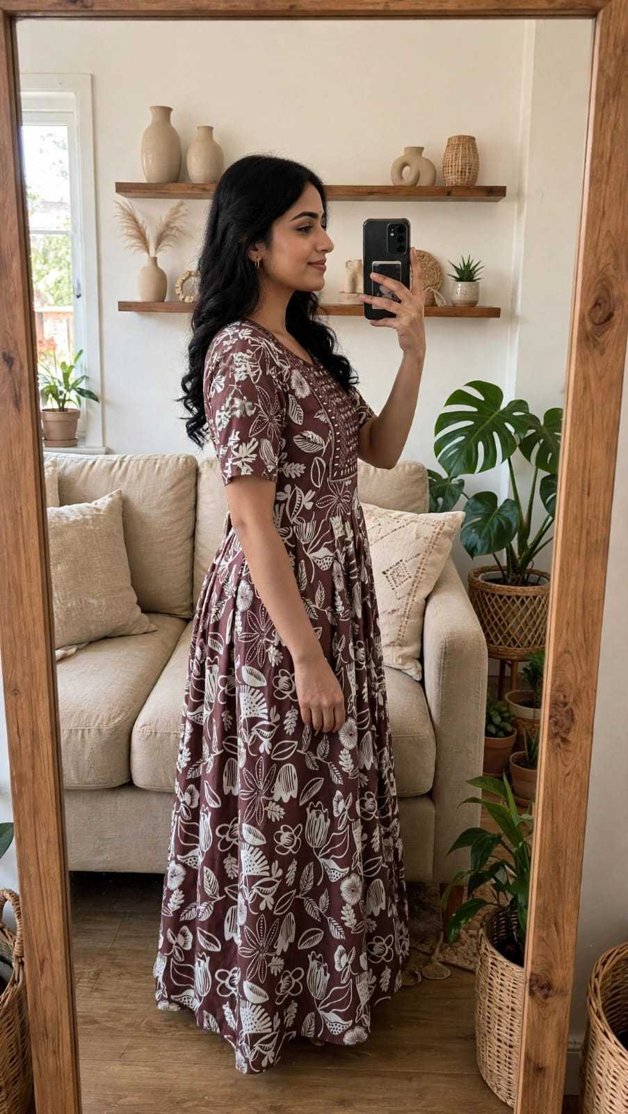 Rayon Printed Gown