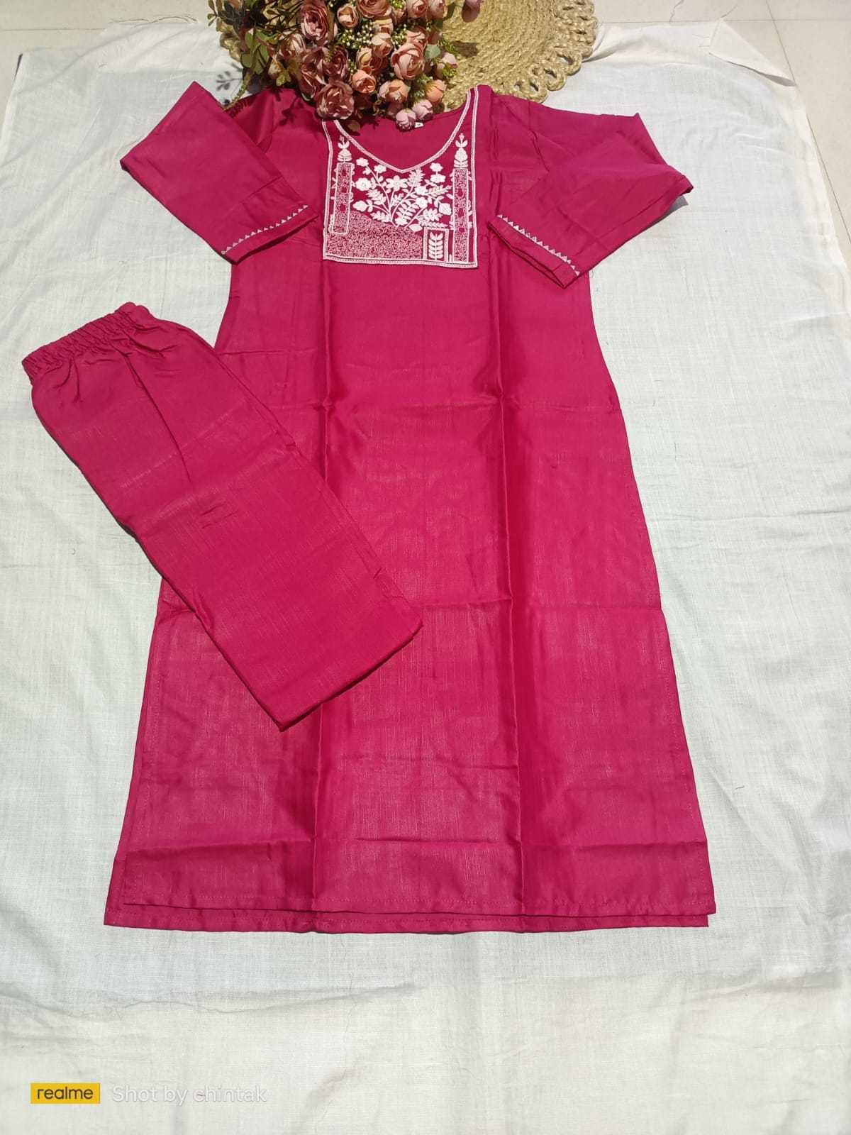 Slub Reyon Party Wear Kurti