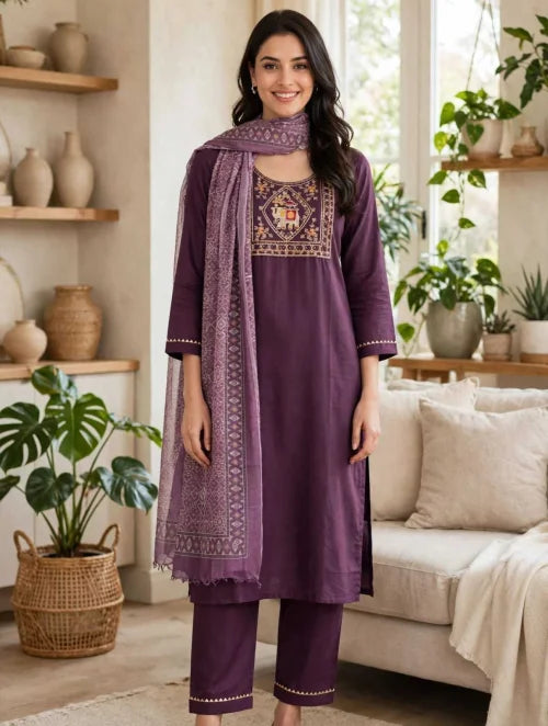 Slub Reyon Designer Kurti