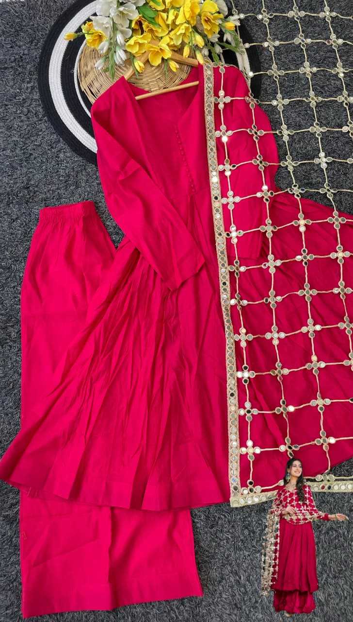 Heavy Roman Silk Palazzo Suit