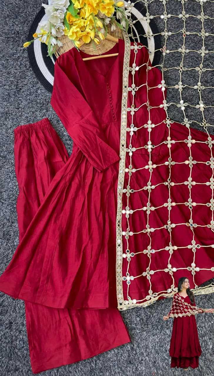 Heavy Roman Silk Palazzo Suit