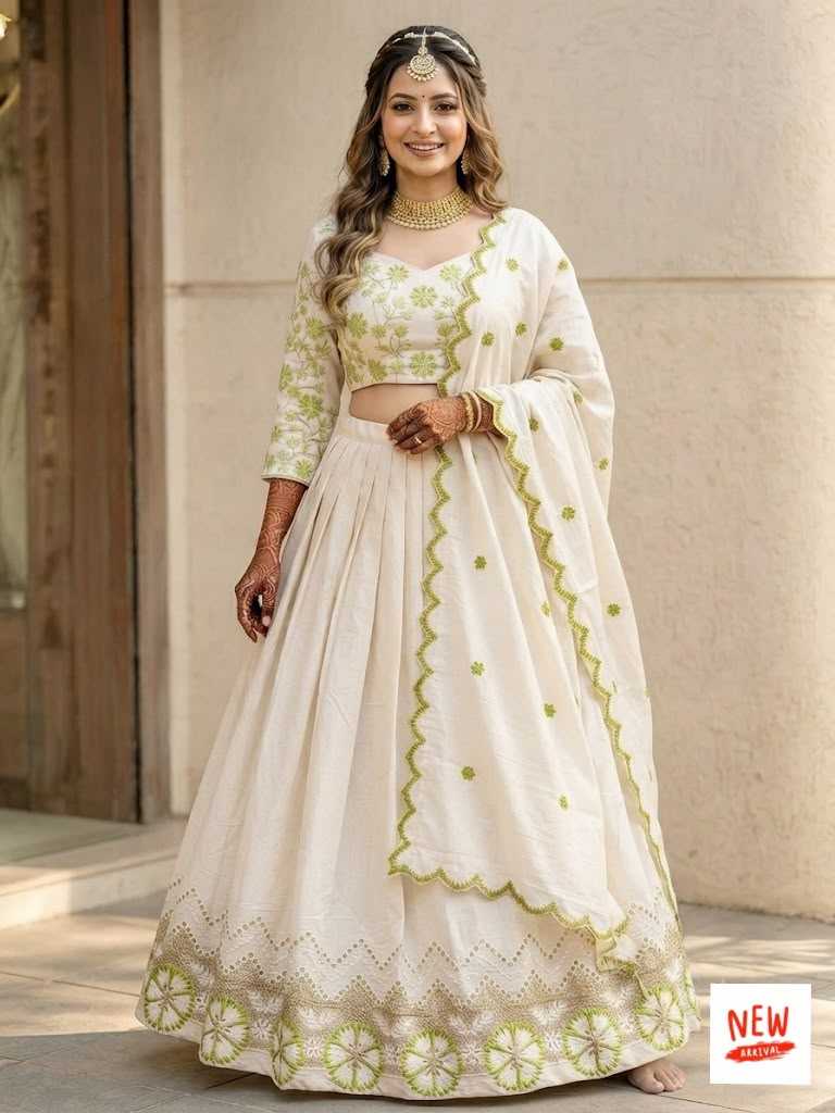 Cotton Zari Work Lehenga