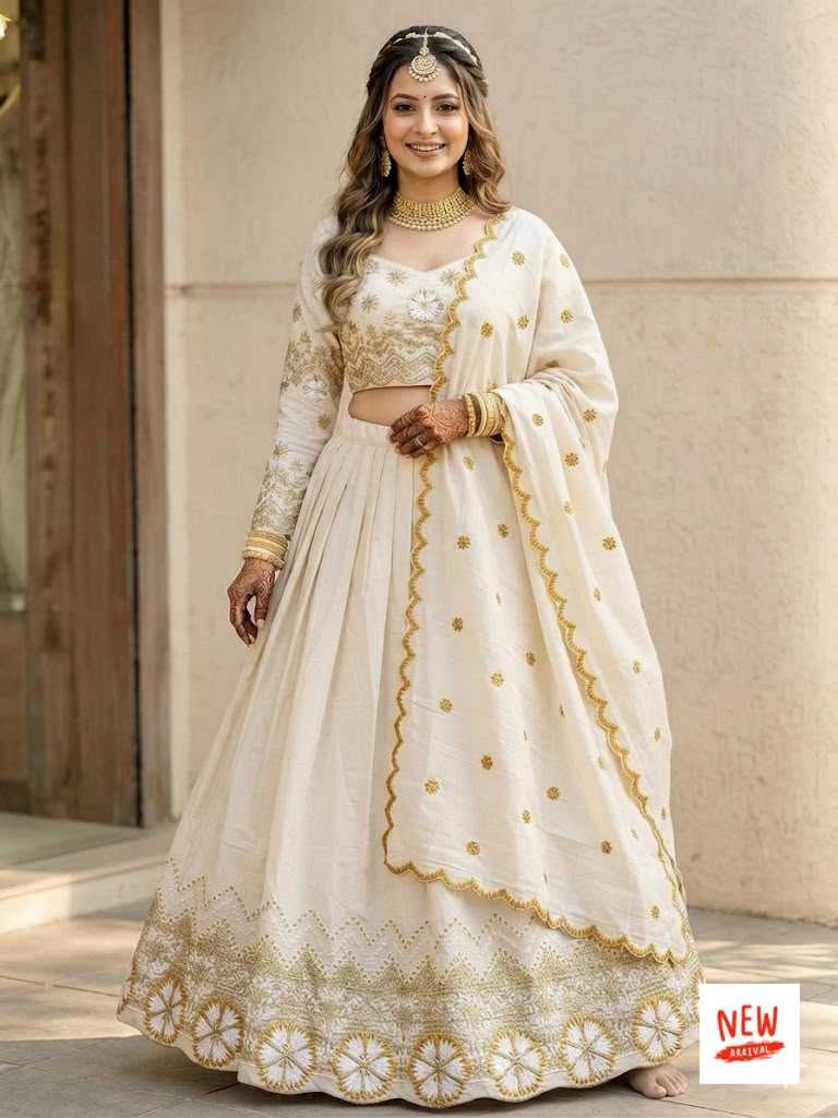 Cotton Zari Work Lehenga