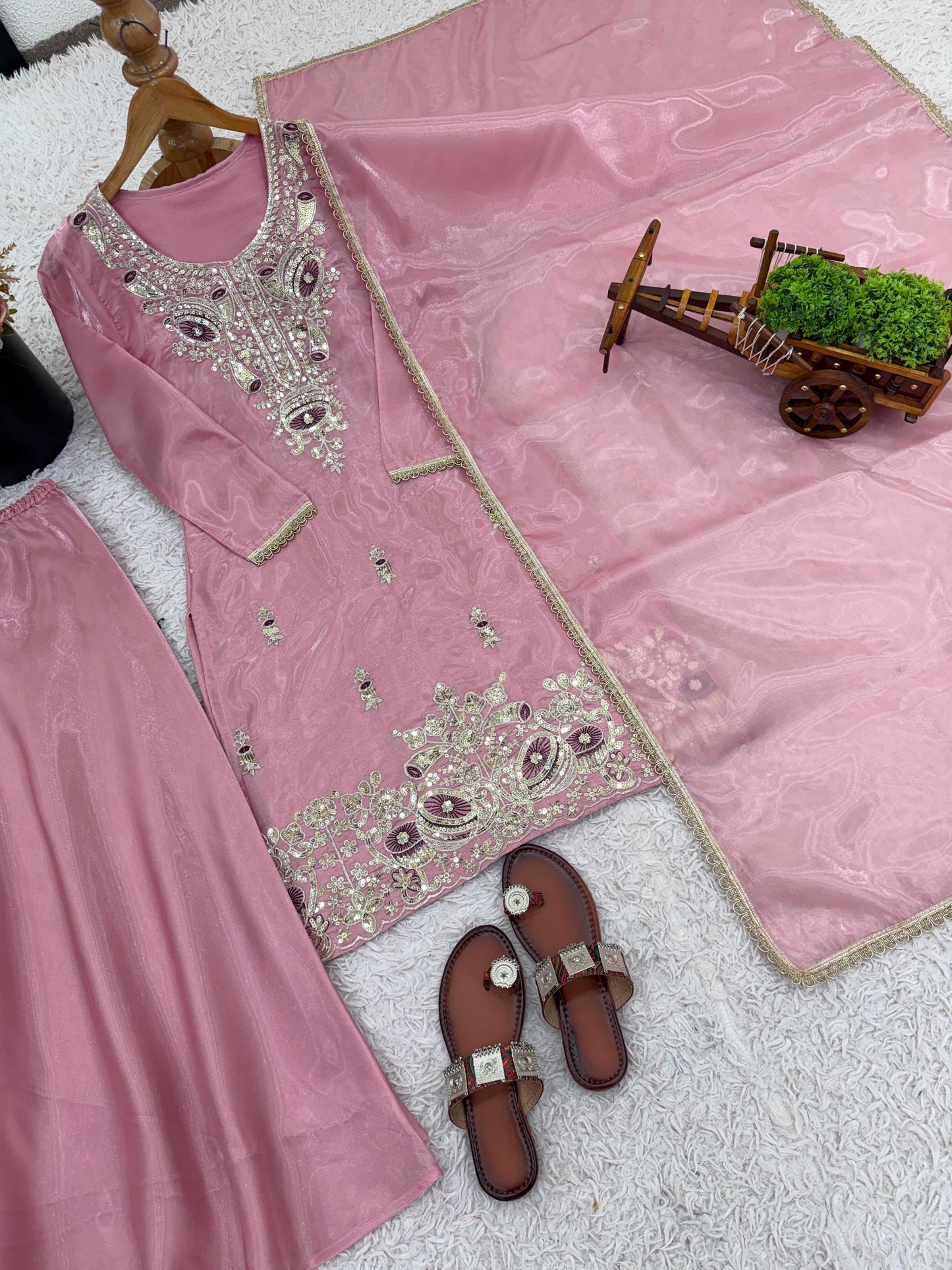 Pure Silk Embroidery Suit