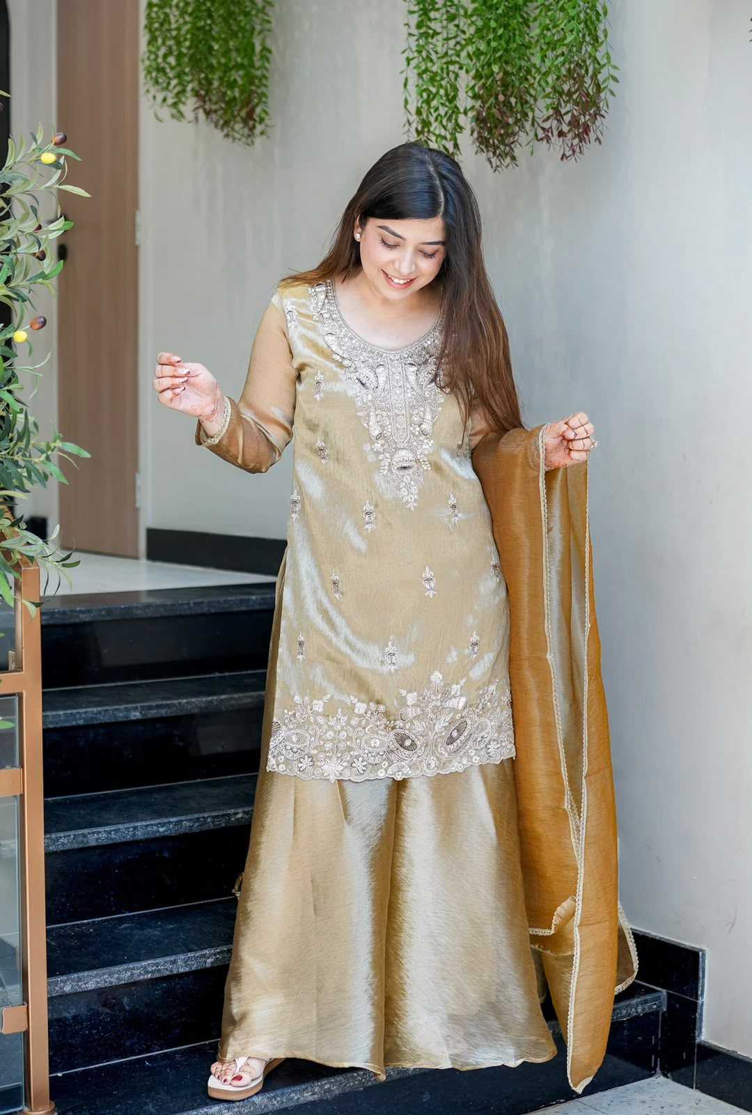 Pure Silk Embroidery Suit