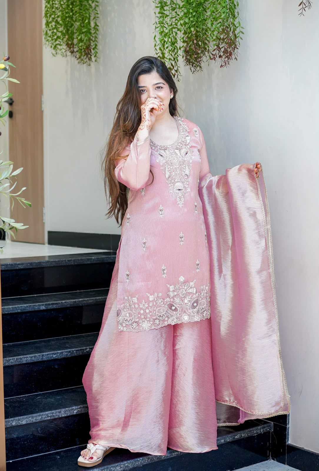 Pure Silk Embroidery Suit