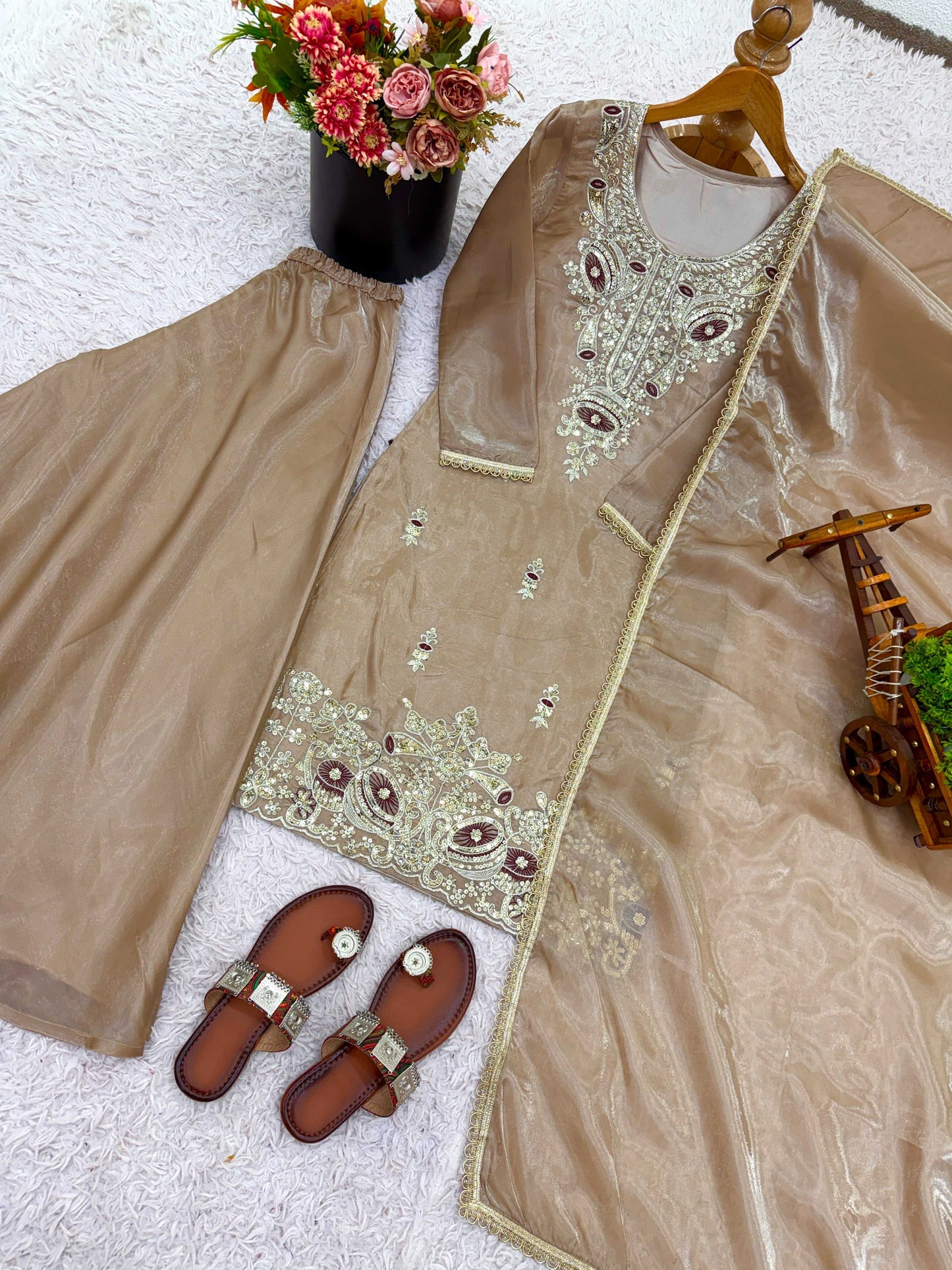 Pure Silk Embroidery Suit