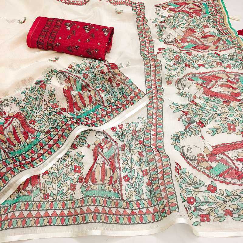 Linen Printed Saree
