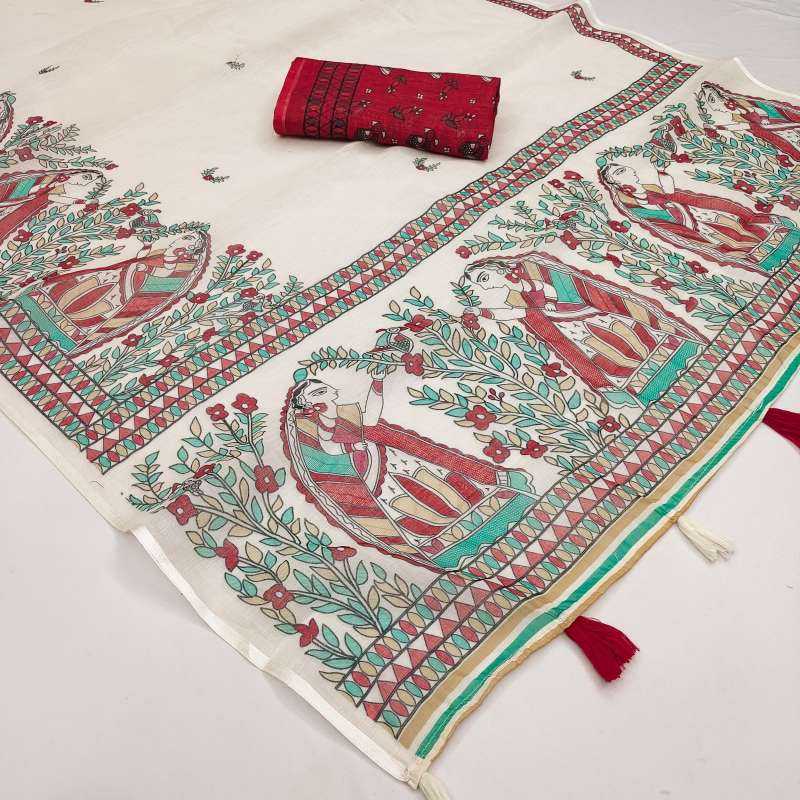 Linen Printed Saree