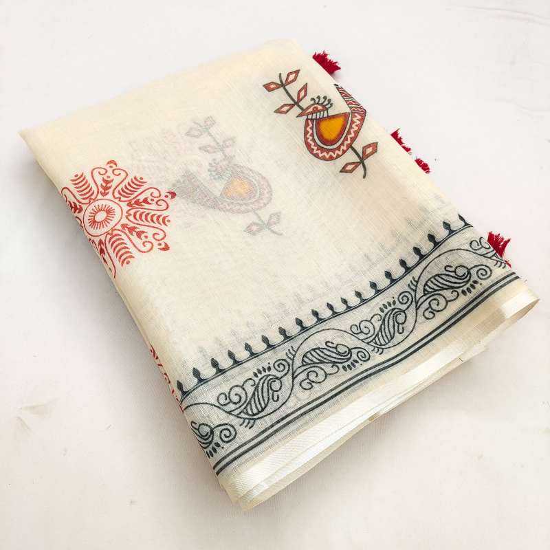 Linen Printed Saree