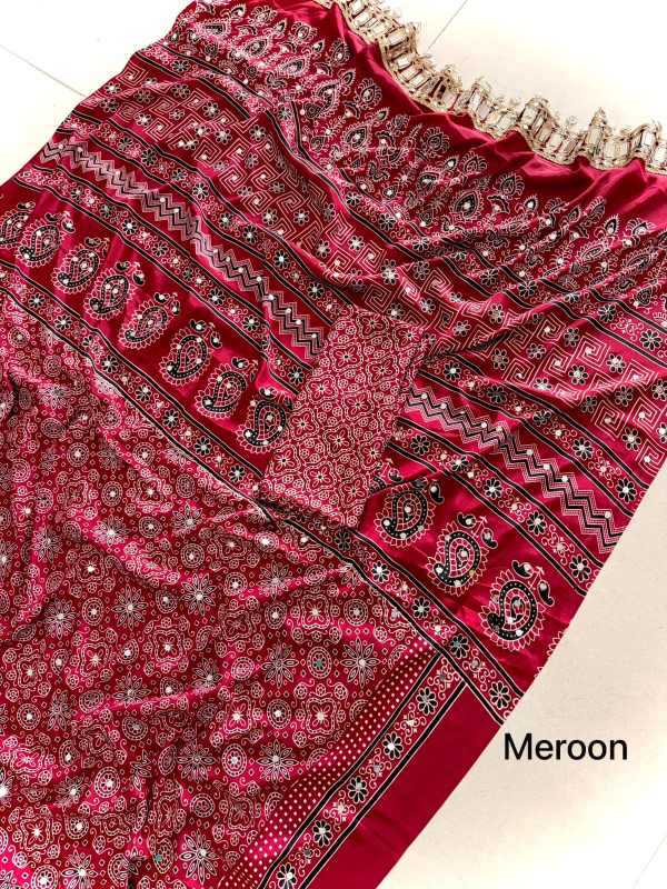 Satin Printed Saree