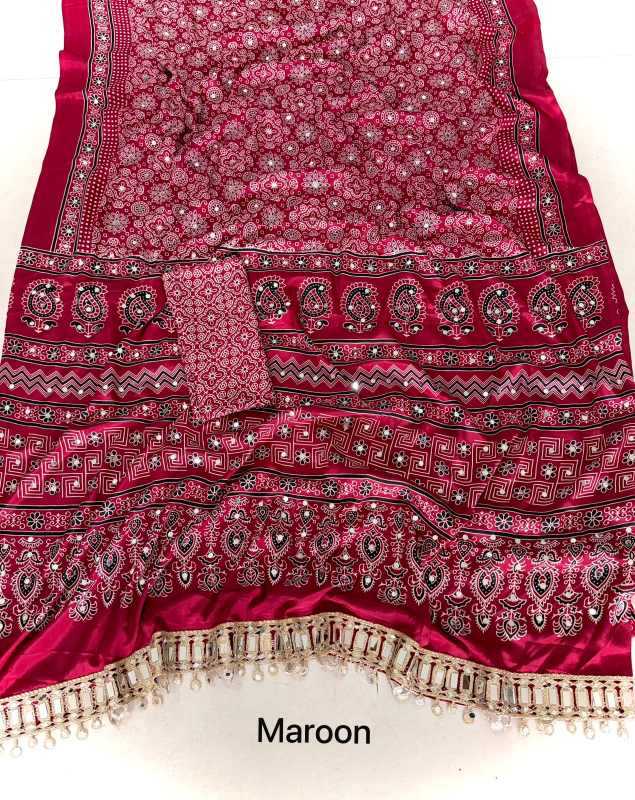 Satin Printed Saree