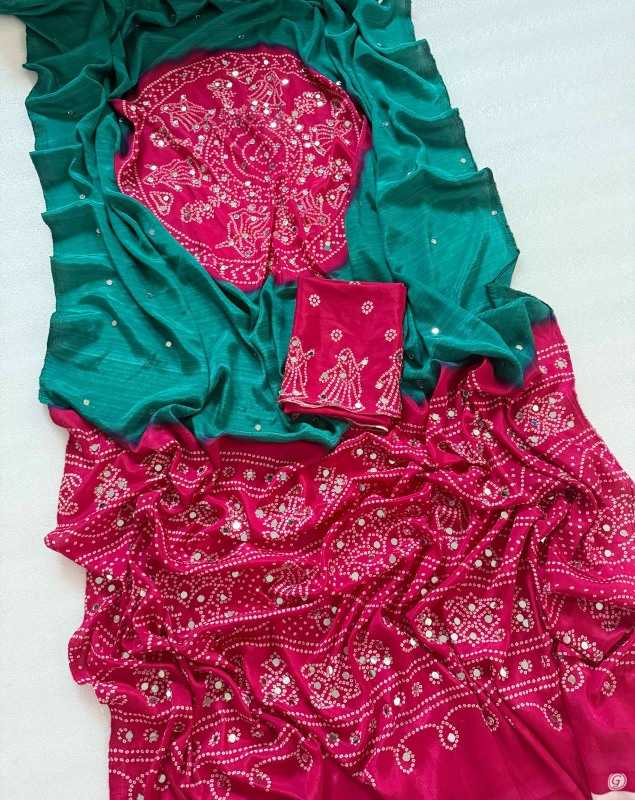 Bandhani Crepe Silk Soft Saree