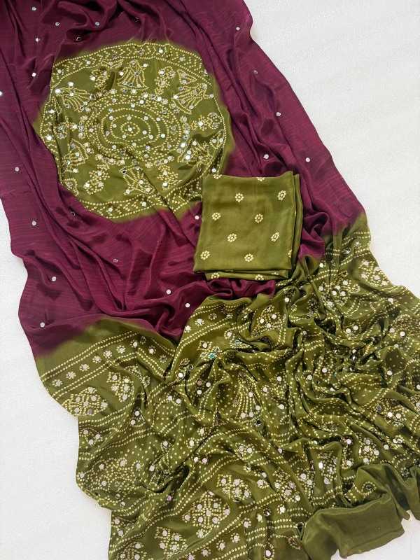 Bandhani Crepe Silk Soft Saree