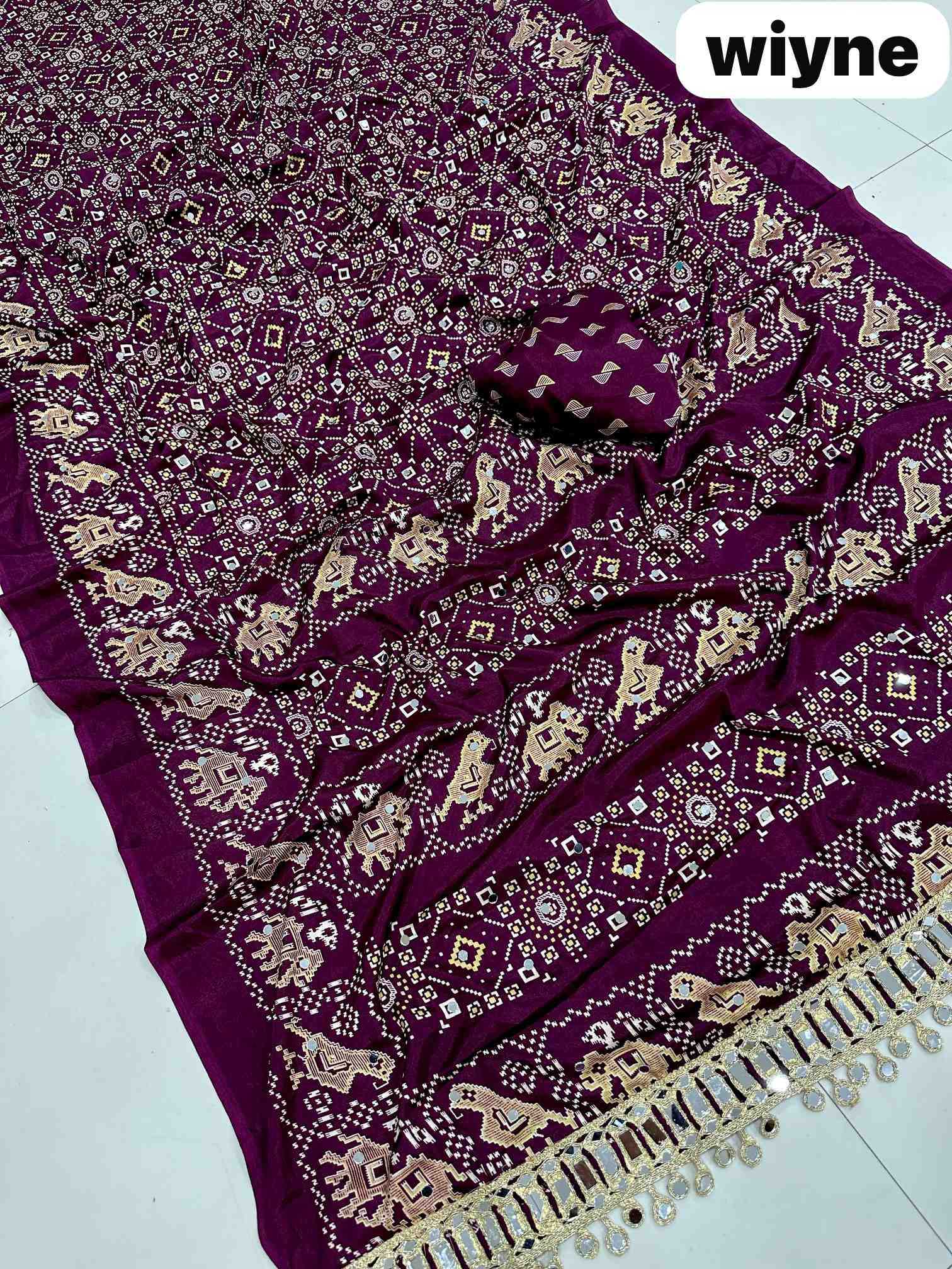 Satin Silk Printed Saree