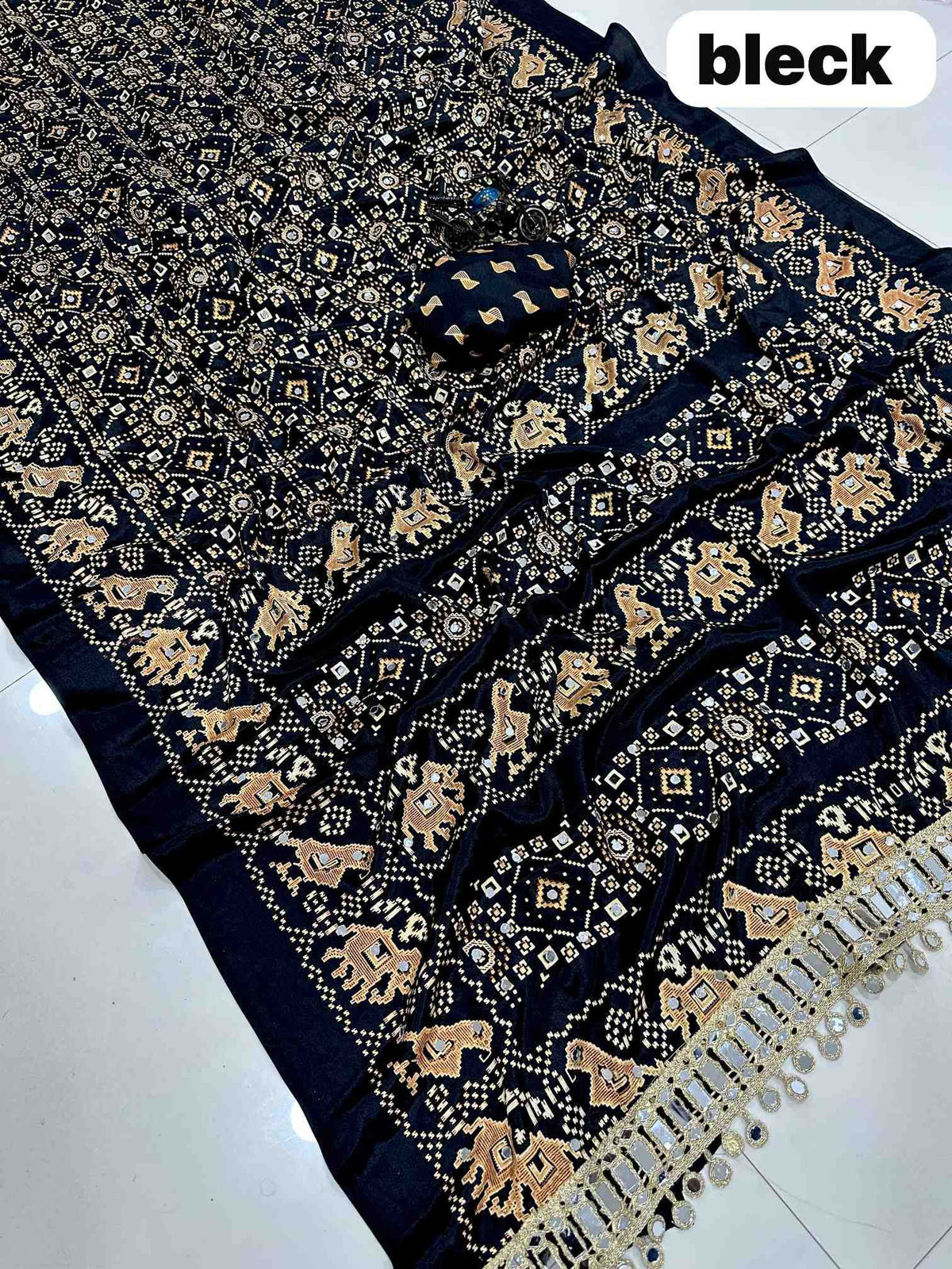 Satin Silk Printed Saree