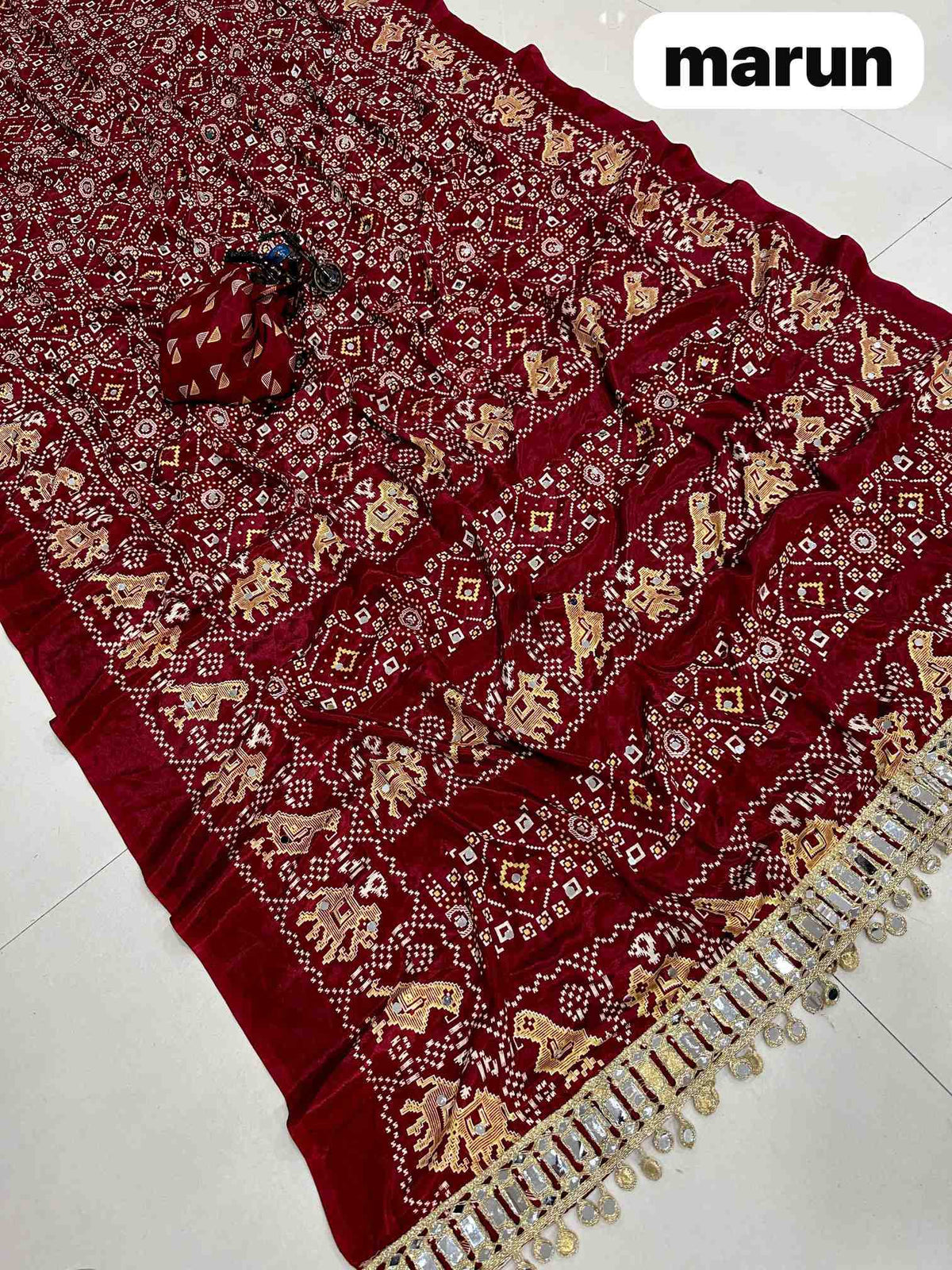Satin Silk Printed Saree