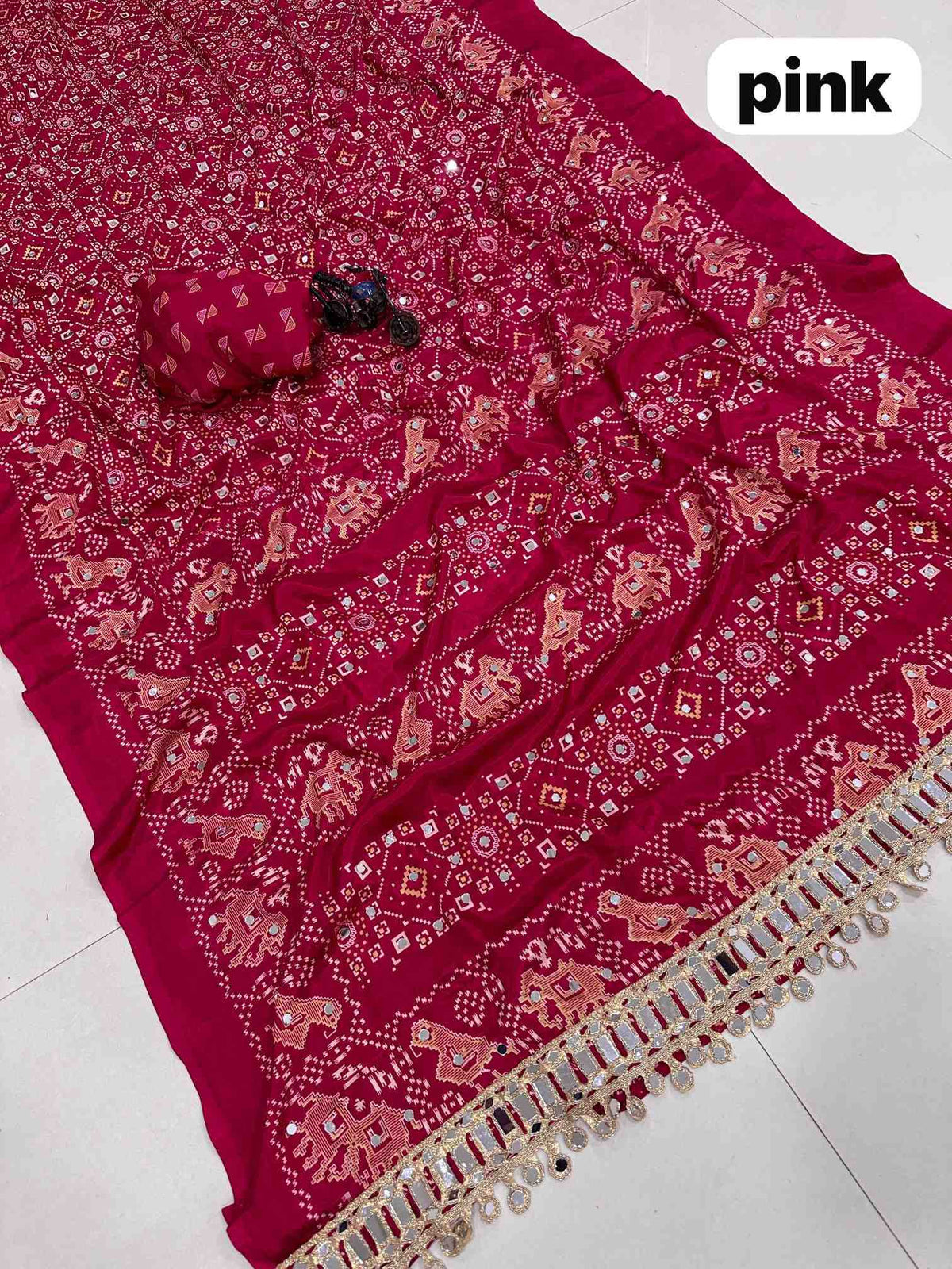 Satin Silk Printed Saree