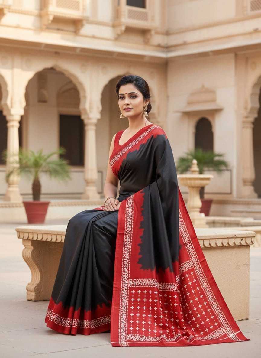 Crepe Silk Gajji Modal Saree